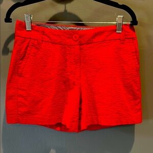 Crown & Ivy Women's Red Textured Shorts